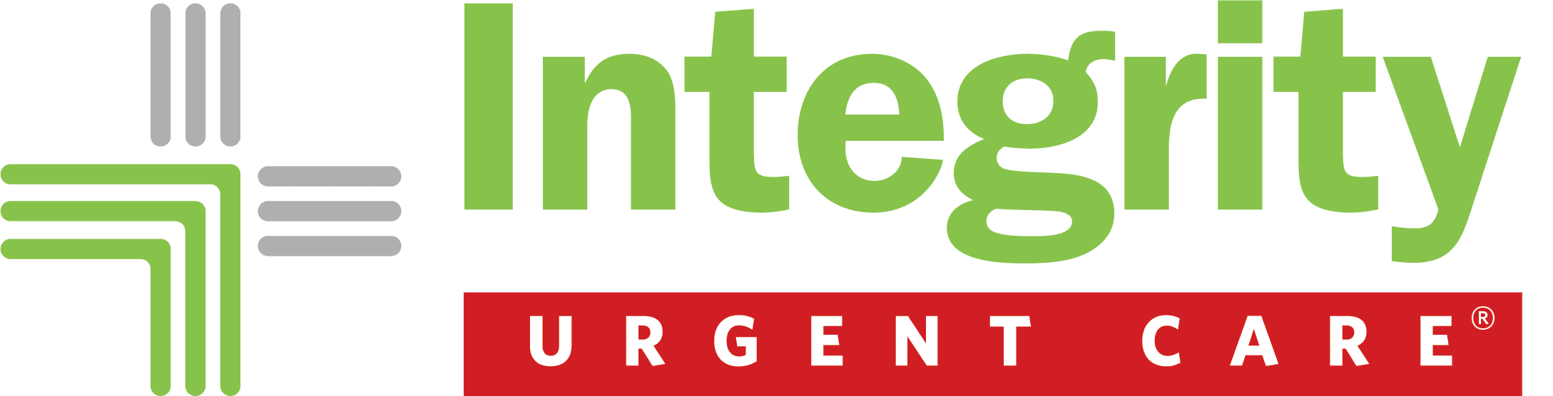 Integrity Urgent Care green and red logo.