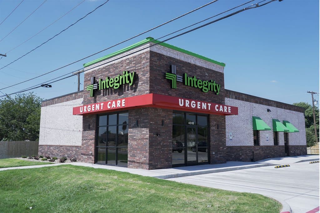 Exterior view of the Integrity Urgent Care in Wichita Falls, TX.