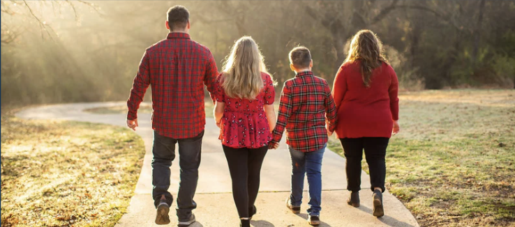 a family walking home from Integrity Urgent Care